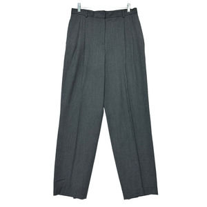 Lafayette 148 New York Womens Sz 10 Pants Straight Leg Wool Stretch Trouser Gray